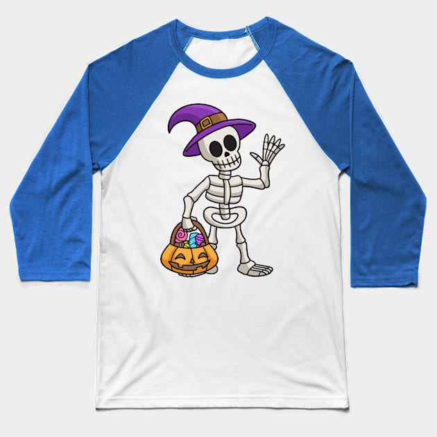 Halloween skull with treats Baseball T-Shirt by TheDesigNook